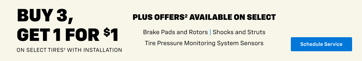 Buy 3, Get 1 for $1 Tire Event
